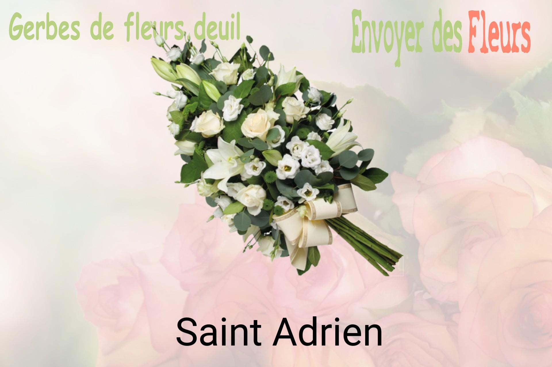 Gerbe de fleurs de deuil livrée à Saint-Adrien